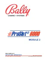 Bally ProSlot 6000 Setup And Operation preview