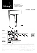 Preview for 1 page of Balmani Idra Wall unit solid teak Installation Manual