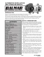 Preview for 1 page of Balmar 60 Series Installation And Operation Manual