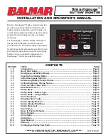 Preview for 1 page of Balmar Smartgauge Installation And Operator'S Manual