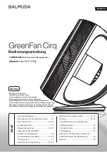 Preview for 21 page of BALMUDA GreenFan Cirq EGF-3300 Series Instruction Manual