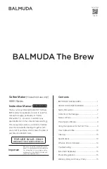 BALMUDA The Brew K06H Series Instruction Manual предпросмотр