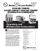 Baltimore Aircoil Company V Series Operating And Maintenance Instructions Manual preview