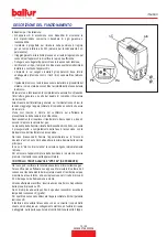 Preview for 15 page of baltur 17020010 Instruction Manual For Installation, Use And Maintenance