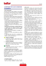 Предварительный просмотр 5 страницы baltur 67380010 Instruction Manual For Installation, Use And Maintenance