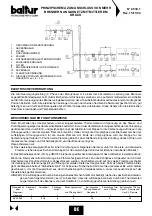 Предварительный просмотр 123 страницы baltur BGN 100 P Instruction Manual