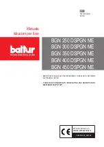 baltur BGN 250 DSPGN ME Instruction Manual предпросмотр