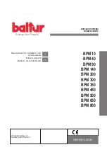 baltur BPM 10 Instruction Manual For Installation, Use And Maintenance preview