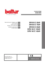 Preview for 1 page of baltur BPM 140 E 105kW Instruction Manual For Installation, Use And Maintenance