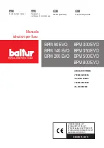 Preview for 1 page of baltur BPM 140 EVO User Instruction Manual