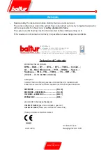 Preview for 15 page of baltur BPM 90 Original Instructions Manual