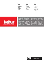 Preview for 1 page of baltur BT 100 DSPG Maintenance, Use And Installation Manual