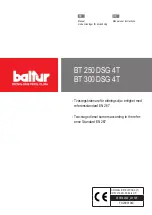 Preview for 1 page of baltur BT 250 DSG 4T Manual User Instructions