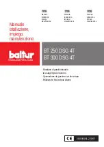 Preview for 1 page of baltur BT 250 DSG 4T Manual