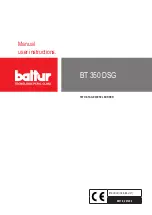 baltur BT 350 DSG Manual User Instructions preview