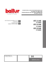 baltur btg 15 me Instruction Manual For Installation, Use And Maintenance preview