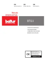 Предварительный просмотр 1 страницы baltur BTG 3 Instruction Manual For Use