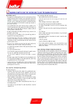 Preview for 41 page of baltur COMIST 180 Instructions For Use Manual