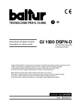 baltur GI 1000 DSPN-D Instructions Manual preview