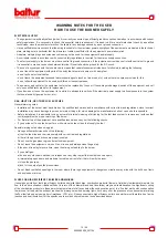 Предварительный просмотр 10 страницы baltur Spark 18 DSGW Instruction Manual
