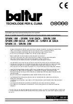 Preview for 1 page of baltur SPARK 18DSGW Instruction