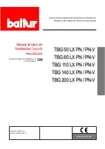 baltur TBG 110 LX PN Instruction Manual For Installation, Use And Maintenance предпросмотр