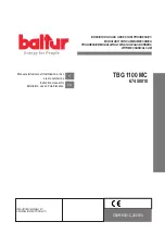 Preview for 1 page of baltur TBG 1100 MC Instruction Manual For Installation, Use And Maintenance