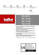 Preview for 1 page of baltur TBG 120 ME User Instruction Manual