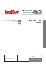 baltur TBG 2000 LX ME Instruction Manual For Installation, Use And Maintenance предпросмотр