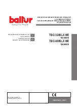 baltur TBG 320SLX ME Instruction Manual For Installation, Use And Maintenance предпросмотр