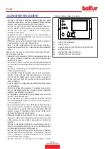 Предварительный просмотр 24 страницы baltur TBG 320SLX ME Instruction Manual For Installation, Use And Maintenance