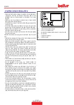 Предварительный просмотр 72 страницы baltur TBG 320SLX ME Instruction Manual For Installation, Use And Maintenance