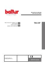 Preview for 1 page of baltur TBG 35P Instruction Manual For Installation, Use And Maintenance