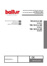 Preview for 1 page of baltur TBG 80 SLX ME Instruction Manual For Installation, Use And Maintenance