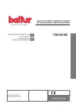 Preview for 1 page of baltur TBG 900 MC Instruction Manual For Installation, Use And Maintenance