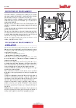 Preview for 16 page of baltur TBG 900 MC Instruction Manual For Installation, Use And Maintenance