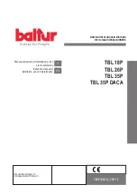 Preview for 1 page of baltur TBL 18P Instruction Manual For Installation, Use And Maintenance