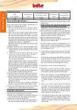 Preview for 16 page of baltur TBL 45P Instructions Manual