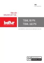 baltur TBML 160 PN Manual Instructions For Use предпросмотр