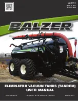 BALZER ELIMINATOR VACUUM TANK Series User Manual preview