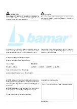 Предварительный просмотр 53 страницы bamar 28-110 Use And Maintenance Instruction Manual