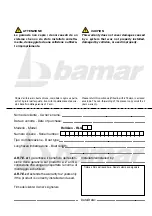 Preview for 41 page of bamar ARTE RollGen 08 Use And Maintenance