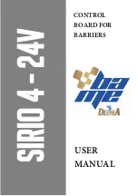 Bame DELMA SIRIO 4-24V User Manual preview