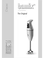 Bamix classic Instructions For Use Manual preview