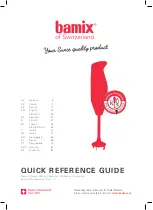 Bamix classic Quick Reference Manual preview