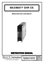 Bamo MAXIMAT SHR CS Instruction Manual preview