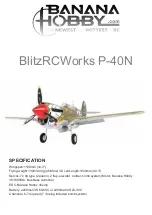 Предварительный просмотр 1 страницы Banana Hobby BlitzRCWorks P-40N Manual