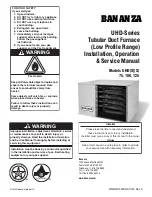 Preview for 1 page of Bananza UHD 125 Installation, Operation & Service Manual