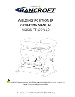 Bancroft TT-100 Operation Manuals preview