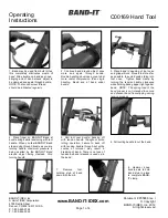 Preview for 1 page of Band-it C00169 Operating Instructions